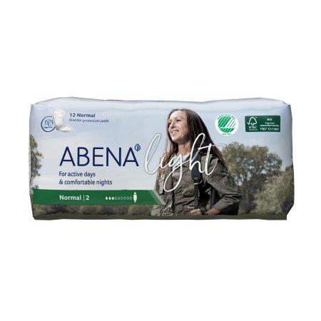 Abena North America Bladder Control Pad Abena™ Light Normal 10 Inch Length Light Absorbency Fluff / Polymer Core One Size Fits Most Adult Unisex Disposable - M-1117090-4544 - Bag of 12
