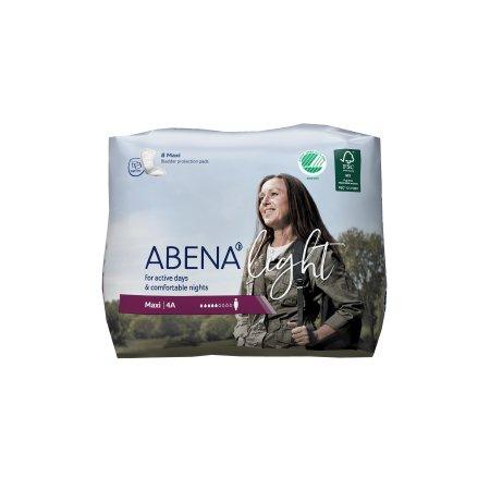 Abena North America Bladder Control Pad Abena™ Light Maxi 16-1/2 Inch Length Moderate Absorbency Fluff / Polymer Core One Size Fits Most Adult Unisex Disposable - M-1117094-2081 - Bag of 8