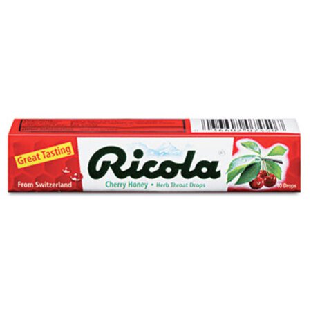Ricola® Herb Throat Drops, Cherry Honey, 10drops/Stick, 24 Sticks/Box