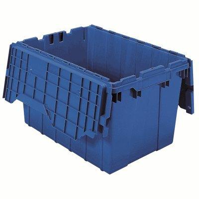Akro-Mils Tote with Lid Blue Plastic 12-1/2 X 21-1/2 X 15-1/4 Inch - M-1117505-4618 - CT/6
