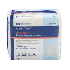 Cardinal Unisex Adult Absorbent Underwear Sure Care™ Pull On with Tear Away Seams 2X-Large Disposable Heavy Absorbency - M-1117514-3806 - Case of 48