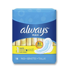 The Palm Tree Group Feminine Pad Always® Maxi with Wings Regular Absorbency