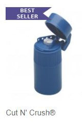 Apothecary Products Pill Crusher EZY Dose® Cut N' Crush® Hand Operated Blue