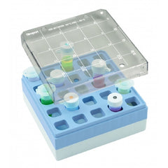 Simport Scientific Microcentrifuge Microcentrifuge Storage Box 25 Place 5 mL Tube Size Blue