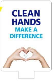 GOJO Door / Wall Sign Instructional Sign Purell Messenger® Clean Hands Make a Difference - M-1118920-2813 - Each