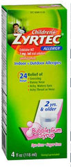 J & J Sales Children's Allergy Relief Children's Zyrtec 5 mg / 5 mL Strength Syrup 4 oz.