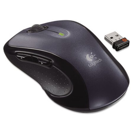 Logitech® M510 Wireless Mouse, 2.4 GHz Frequency/30 ft Wireless Range, Right Hand Use, Dark Gray