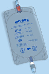 Urocare Products BAG, LEG VINYL URO-SAFE W/TWIST VALVE CLR MED 18OZ (12/BX)