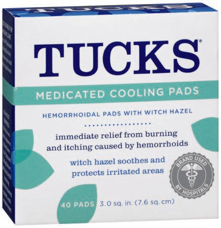 Blistex Hemorrhoid Relief Tucks® Pad 40 per Box