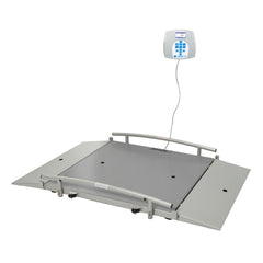 Health O Meter Wheelchair Scale Health O Meter® Digital LCD Display 454 kg Capacity Gray AC Adapter / Battery Operated