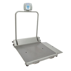 Health O Meter Wheelchair Scale Health O Meter® Digital LCD Display 1000 lbs. / 454 kg Weight Capacity Gray AC Adapter / Battery Operated