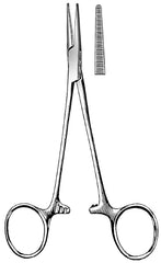 Fine Surgical Hemostatic Forceps Halsted-Mosquito 5 Inch Length Stainless Steel Ratchet Lock Finger Ring Handle Straight - M-1119597-2598 - Each