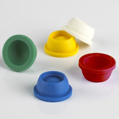Globe Scientific Globe® Scientific Tube Closure Santoprene Stopper Cap Red 16 mm For 12 to 13 mm Blood Collection Tubes and Test Tubes NonSterile
