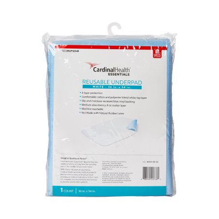 Cardinal Underpad ReliaMed™ 36 X 54 Inch Reusable Polyester / Rayon Moderate Absorbency - M-1120201-4392 - Case of 10