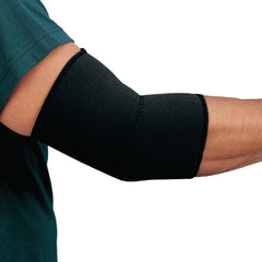 Patterson Medical Supply Elbow Sleeve With Strap Rolyan® Small Pull-On Left or Right Elbow 9 to 10 Inch Elbow Circumference Black