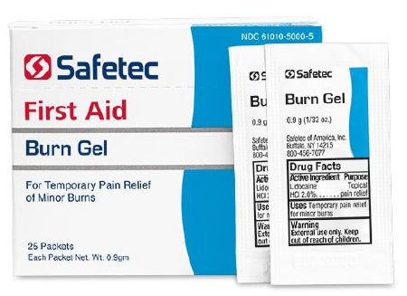 Safetec of America Burn Relief Topical Gel 0.9 Gram Individual Packet