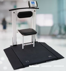 Detecto Scale Wheelchair Scale Detecto® Digital LCD Display 1000 lbs. / 474 kg Capacity Black AC Adapter / Battery Operated