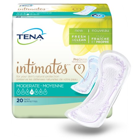 Essity HMS North America Inc Bladder Control Pad TENA® Intimates™ Moderate 11 Inch Length Moderate Absorbency Dry-Fast Core™ One Size Fits Most Adult Female Disposable - M-1121151-2483 - Case of 120
