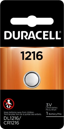 Duracell Lithium Battery Duracell® Duralock Power Preserve™ 1216 Coin Cell 3V Disposable 1 Pack - M-1121197-3373 - Case of 36