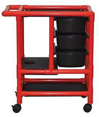 MJM International CART, CRASH PVC W/DRWRS RED