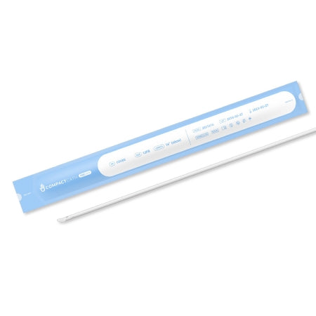Urethral Catheter CompactCath® OneCath Coude Tip Uncoated PVC 14 Fr. 16 Inch