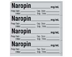 Shamrock Scientific Drug Label Shamrock Anesthesia Label Tape Naropin_mg/mL Gray 1/2 X 1 Inch - M-1122504-3753 - Roll of 333