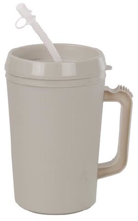 GMAX Industries Drinking Mug 34 oz. Gray Plastic Reusable