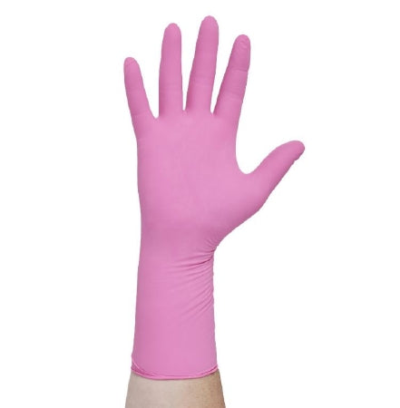 O&M Halyard Inc Exam Glove PINK UNDERGUARD Medium NonSterile Nitrile Extended Cuff Length Textured Fingertips Pink Chemo Tested - M-1123602-2509 - Case of 1000