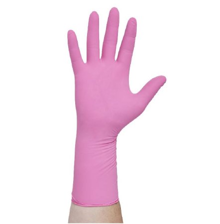 O&M Halyard Inc Exam Glove PINK UNDERGUARD Large NonSterile Nitrile Extended Cuff Length Textured Fingertips Pink Chemo Tested - M-1123603-2850 - Case of 1000