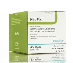 DermaRite Industries Dressing Retention Tape RiteFix™ Skin Friendly Nonwoven 1 Inch X 11 Yard White NonSterile