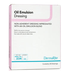 DermaRite Industries Oil Emulsion Impregnated Dressing DermaRite® 3 X 3 Inch Mesh Gauze Oil Emulsion Blend Sterile