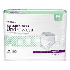 Unisex Adult Absorbent Underwear McKesson Pull On with Tear Away Seams Medium Disposable Heavy Absorbency - M-1123838-4744 - Case of 64