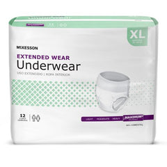 Unisex Adult Absorbent Underwear McKesson Pull On with Tear Away Seams X-Large Disposable Heavy Absorbency - M-1123840-4867 - Case of 48