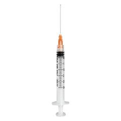 Sol-Millennium Medical Syringe with Hypodermic Needle SOL-M™ 3 mL 25 Gauge 1-1/2 Inch Detachable Needle Without Safety