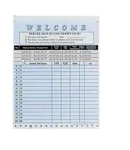 Medical Arts Press Health Care Form Patient Sign In Sheet 8-1/2 X 11 Inch