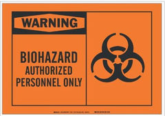 Fisher Scientific Door / Wall Sign Caution Brady™ BIOHAZARD AUTHORIZED PERSONNEL ONLY - M-1126515-4507 - Each