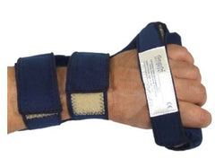 Fabrication Enterprises Contracture Hand Splint ComfySplints™ C-Grip Foam / Terry Cloth / Steel Right Hand Blue Medium