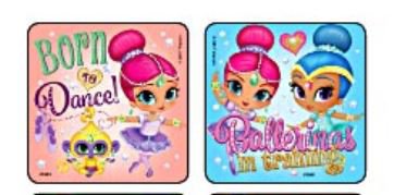 Medibadge Kids Love Stickers® 75 Per Unit Shimmer and Shine Genie Ballet Sticker