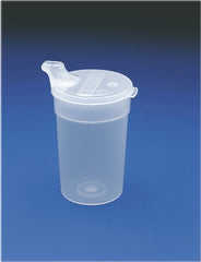 Fabrication Enterprises Graduated ADL Feeding Cup 8 oz. Clear Plastic Reusable