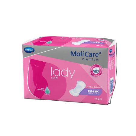 Hartmann Bladder Control Pad MoliCare® Premium Light Absorbency One Size Fits Most Adult Female Disposable - M-1127660-4970 - Bag of 14