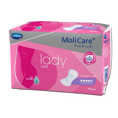 Hartmann Bladder Control Pad MoliCare® Premium Moderate Absorbency One Size Fits Most Adult Female Disposable - M-1127665-3614 - Case of 168