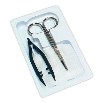 Cardinal Suture Removal Tray Curity™ Metal Scissor Style Handle