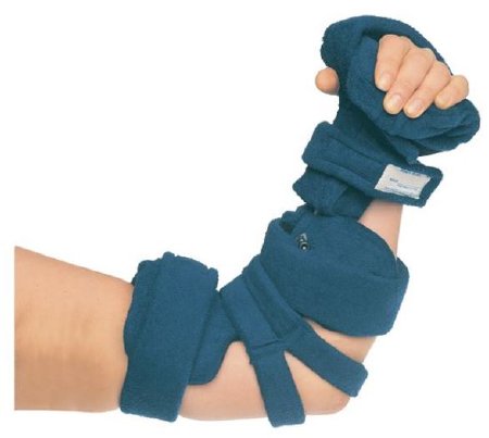 Alimed Elbow / Hand Combination Orthosis with Hand Roll Comfy™ Adult 11 to 15 Inch Bicep Circumference / 14-1/2 to 18 Inch Total Length Navy Blue