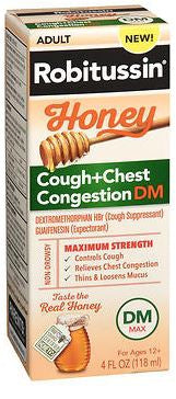 Glaxo Smith Kline Cold and Cough Relief Robitussin 20mg / 20mg -400mg Strength Liquid 4 oz.