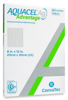 Convatec Silver Dressing Aquacel® Ag Advantage 8 X 12 Inch Rectangle Sterile