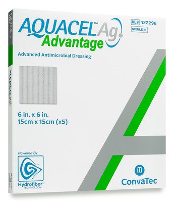 Convatec Silver Dressing Aquacel® Ag Advantage 6 X 6 Inch Square Sterile