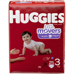 Kimberly Clark Unisex Baby Diaper Huggies® Little Movers Size 3 Disposable Moderate Absorbency - M-1128667-4683 - Case of 100