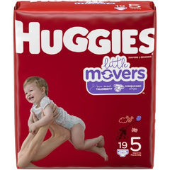 Kimberly Clark Unisex Baby Diaper Huggies® Little Movers Size 5 Disposable Moderate Absorbency - M-1128669-1503 - Pack of 19