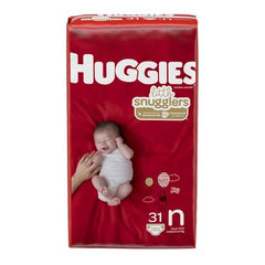 Kimberly Clark Unisex Baby Diaper Huggies® Little Snugglers Newborn Disposable Moderate Absorbency - M-1128671-3897 - Pack of 31