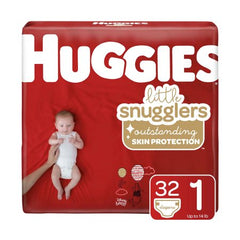 Kimberly Clark Unisex Baby Diaper Huggies® Little Snugglers Size 1 Disposable Moderate Absorbency - M-1128672-2608 - Case of 128